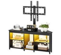 YITAHOME 115CM Meuble TV de Support de d'angle avec Support d'installation, unité de télévision d'angle d'éclairage LED RVB pour jusqu'à 70 Pouces de télévision