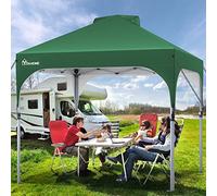 YITAHOME 3x3 Tonnelle de Jardin Pliante, Imperméable Pop UP Gazebo étanche Barnum Exterieure Chapiteau Résistant aux UV Réglable Hauteur Auvent de Camping Plage Festival Marché Patio, Vert