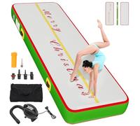 YITAHOME Air Matte Track 3 m - Tapis de tumbling - Avec pompe à air électrique - 10 cm de haut - Tapis de gymnastique pour entraînement, yoga, tumbling, cadeau