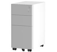 YITAHOME Armoire à dossiers à roulettes entièrement assemblée à 3 tiroirs - Tiroirs verrouillables, Armoire de classement Mobile avec Roue, classeurs sous Le Bureau pour Format Lettre/légal/A4, Blanc