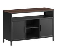 YITAHOME Armoire de Rangement, Armoire en métal, Buffet, Placard avec Portes d'armoire symétriques, loquet magnétique, étagères réglables, Cadre en Acier, 108 x 40 x 75,9 cm, boîtier Noir + comptoir