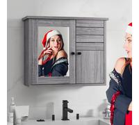 YITAHOME Armoire de salle de bain (gris)