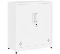 YITAHOME Armoires de Rangement à 2 Portes, armoires de classement en métal avec clé, Armoire de Rangement Autonome avec 2 étagères réglables, Armoire de Rangement de Salle de Bain, armoires de