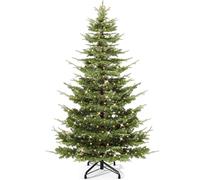 YITAHOME Aspen Fir Sapin de Noël Artificiel avec éclairage 6,5 m (Environ 2 m) avec décoration en Cristal - Décoration de Noël élégante avec 900 Branches mélangées en polyéthylène et PVC - 500