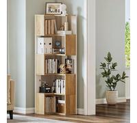 YITAHOME Bibliothèque à 5 étagères - Étagère d'angle - Étagère sur Pied - Étagère de Bureau - Étagère décorative pour présentation Moderne - pour Salon, Chambre à Coucher - 54 x 40 x 159,5 cm - Bois