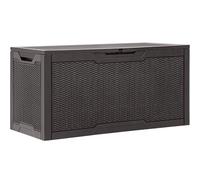 YITAHOME Boîte de rangement en résine de 370 litres, résistante aux intempéries, verrouillable pour intérieur et extérieur pour fournitures et articles essentiels, marron foncé