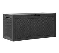 YITAHOME Boîte de rangement en résine de 370 litres, résistante aux intempéries, verrouillable pour l'intérieur et l'extérieur pour fournitures et essentiels, noir