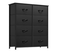 YITAHOME Commode, 8 Tiroirs en Tissu Commode Chambre Meuble de Rangement, Cadre en Métal, Chambre à Coucher, Salon,Noir