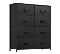 YITAHOME Commode, 8 Tiroirs en Tissu Commode Chambre Meuble de Rangement, Cadre en Métal,pour Chambre à Coucher, Salon,Noir