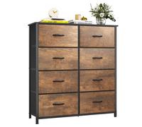 YITAHOME Commode Chambre - 8 Tiroirs en Tissu - Meuble de Rangement - 86 x 30 x 98 cm (LxPxH) - Rouille Brun