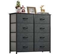YITAHOME Commode de rangement style industriel, 8 tiroirs, noir