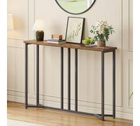YITAHOME Console Meuble, 100CM Table Console Fine, Petite Table de Présentation, Table d’Entrée, Bout de Canapé, Table d'Appoint, pour Couloir, Entrée, Salon (1, Marron Rustique)