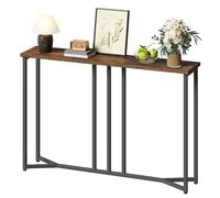 YITAHOME Console Meuble, Pack de 2 100CM Table Console Fine, Petite Table de Présentation, Table d’Entrée, Bout de Canapé, Table d'Appoint, pour Couloir, Salon, Style Industriel, Marron Rustique