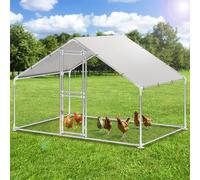 YITAHOME Enclos Poulailler 6 m² Enclos Poule Parc grillagé 3×2M Acier galvanisé