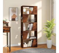 YITAHOME étagères à 5 Niveaux Bibliothèque, Meuble de Rangement en Bois, 30 x 60 x 164,5 cm, bibliothèque indépendante pour Salon, Bureau à Domicile, Salle à Manger, Brun Rustique