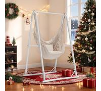 YITAHOME Fauteuil Suspendu avec Armature 105 x 93 x 160 cm, Structure en Acier Stable, Support de hamac avec balançoire Suspendue, Charge maximale 150 kg, Chaise à Bascule avec 2 Crochets et 2