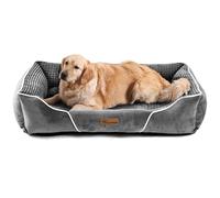 YITAHOME Grand Panier avec Housse orthopédique, Lavable, 89 x 64 cm, Gris