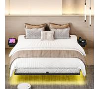 YITAHOME Lit LED avec Station de Charge USB-C - Tête de lit sans Matelas - 180 x 200 cm
