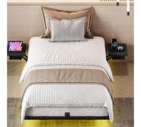 YITAHOME Lit LED avec Station de Charge USB-C - Tête de lit sans Matelas - 90 x 200 cm