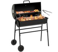 YITAHOME M Barbecue à charbon de bois portable avec plateau à charbon réglable en hauteur et jauge de température pour fête, camping, terrasse, jardin, livré avec pince de cuisine