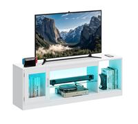 YITAHOME Meuble TV - 148*32*51cm - avec Étagère de Rangement Ouverte - pour le Salon - Blanc