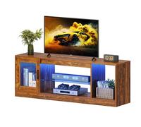 YITAHOME Meuble TV - 148*32*51cm - avec Étagère de Rangement Ouverte - pour le Salon - Marron