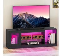 YITAHOME Meuble TV - 148*32*51cm - avec Étagère de Rangement Ouverte - pour le Salon - Noir