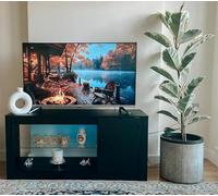 YITAHOME Meuble TV LED avec étagères réglables, Meuble de Rangement de 139,7 cm, Grand Centre de Divertissement TV pour Salon, Chambre à Coucher, Salle à Manger, Salle de Jeux