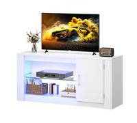 YITAHOME Meuble TV LED Moderne avec étagères réglables - Meuble TV de 43 Pouces - Grand Centre de Divertissement TV pour Salon, Chambre à Coucher, Salle à Manger, Salle de Jeux