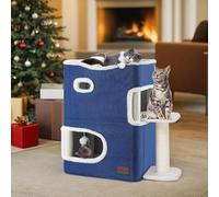 YITAHOME Niche pour Chat d'intérieur avec griffoir, Balle et Plate-Forme, lit pour Chat, Arbre à Chat Basique, Tour pour Chat, Meubles pour Chat, cachette pour Chat, Niche pour Chat (Bleu)