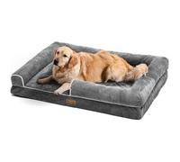 YITAHOME Panier - Grand Chien - Gris - Dehoussable - Orthopédique - lit Chien Géant - Matelas Lavable - 135x107cm