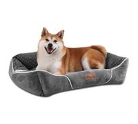 YITAHOME Panier - Moyen Chien - Gris - Dehoussable - Orthopédique - lit Chien - Matelas Lavable - 64x53cm