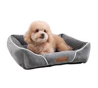 YITAHOME Panier - Petit Chien - Gris - Dehoussable - Orthopédique - lit Chien - Matelas Lavable - 51x48cm