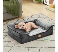YITAHOME Panier pour Chien Orthopédique,Coussin Dehoussable pour Chien,Coussin Dehoussable pour Chiens,Lavable Lit Chiens,71x58cm,Noir