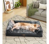YITAHOME Panier pour Chien Orthopédique,Coussin Dehoussable pour Chien,Coussin Dehoussable pour Lavable Lit Chien,135x107cm,Noir