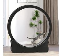 YITAHOME Roue d'exercice pour Chat - 110 cm - avec Moquette Amovible - avec Serrure - pour Perdre du Poids et favoriser la santé chez Les Chats, Petits, Moyens et Grands Chats