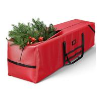 YITAHOME Sac de rangement pour sapin de Noël artificiel jusqu'à 7,5 m de hauteur, robuste, étanche, avec poignées robustes et fermeture éclair, rouge