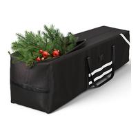 YITAHOME Sac de rangement pour sapin de Noël artificiel jusqu'à 7,5 m de hauteur, robuste, étanche, avec poignées robustes et fermeture éclair, noir