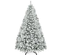 YITAHOME Sapin de Noël Artificiel 182 cm avec Neige, Environ 880 Pointes, Sapin avec Support en métal Pliable et Cadre Pliant, Montage Rapide pour Maison, Bureau et magasins, 182 x Φ95 cm