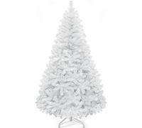 YITAHOME Sapin de Noël Artificiel Blanc 182 cm, Environ 818 Pointes, réaliste, Branches denses, Sapin avec Support en métal et Cadre Pliant, Montage Rapide pour Maison et magasins, 183 x Φ115 cm