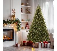 YITAHOME Sapin de Noël Artificiel de 2,3 m avec 550 LED, Sapin de Noël avec 1346 Pointes, Cadre en métal Pliable et Support, Facile à Assembler, pour fête à la Maison, 228 x 135 cm