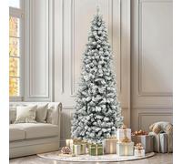 YITAHOME Sapin de Noël Artificiel Fin de 229 cm avec télécommande - Arbre pré-éclairé avec 350 LED de Changement de Couleur Blanc Chaud/Multicolore - Environ 1000 Pointes