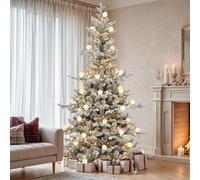 YITAHOME Sapin de Noël Artificiel floqué de 1,8 m avec télécommande, Technologie de charnière, 1338 Pointes de Branche, 270 lumières Blanc Chaud et Changement de Couleur, avec Abat-Jour Amovible, 11