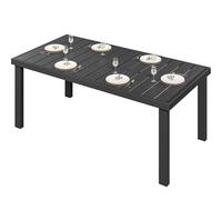 YITAHOME Table de Jardin de Terrasse Extérieure, 180/90 x 82 x 75cm