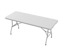 YITAHOME Table Pliante de 1,8 m - Étanche - Portable - Extérieur - pour Pique-Nique, Camping, Barbecue - avec poignée de Transport - Très résistante - 180 x 75 x 74 cm - Blanc