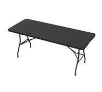YITAHOME Table Pliante de 1,8 m - Étanche - Portable - Extérieur - pour Pique-Nique, Camping, Barbecue - avec poignée de Transport - Très résistante - 180 x 75 x 74 cm - Noir
