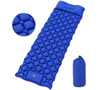 YITAHOME Tapis de Camping Ultra léger Auto-gonflant avec Pompe et Sac intégrés, Grand Oreiller, Matelas de Camping Portable Gonflable imperméable pour extérieur, Camping, randonnée (Bleu Saphir)