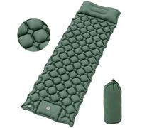 YITAHOME Tapis de Camping Ultra léger Auto-gonflant avec Pompe et Sac intégrés, Grand Oreiller, Matelas de Camping Portable Gonflable imperméable pour extérieur, Camping, randonnée (Vert Printemps)