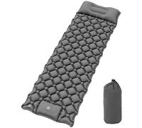 YITAHOME Tapis de Camping Ultra léger Auto-gonflant avec Pompe et Sac intégrés, Grand Oreiller, Matelas de Camping Portable Gonflable imperméable pour extérieur, Camping, randonnée (Gris foncé)