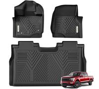 YITAMOTOR Tapis de Sol Voiture pour F150 - Tapis de Sol Voiture sur Mesure pour Ford F-150 SuperCrew Cab, 1ère et 2e rangée - Protection Contre Les intempéries